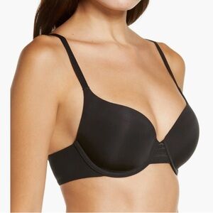 Le Mystere New T Shirt Bra Back Smoother Underwire Second Skin Black Size 32F